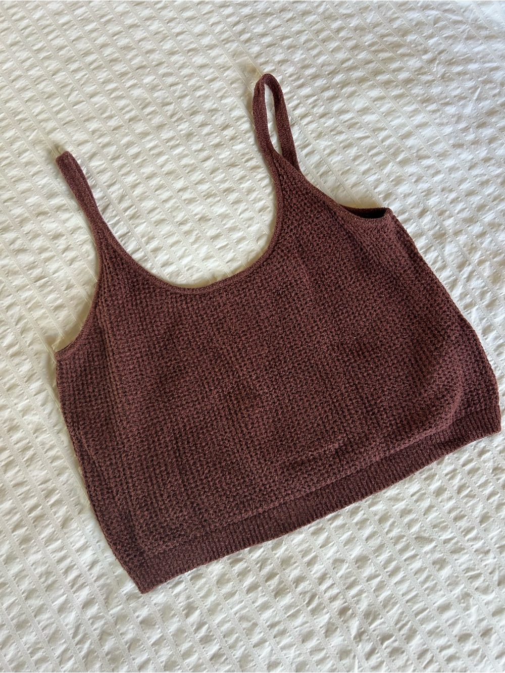 Brown sweater tank top